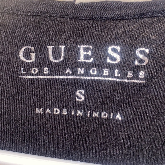 Guess Small Short Sleeve Black Gold Angelina Shirt - Picture 3 of 9